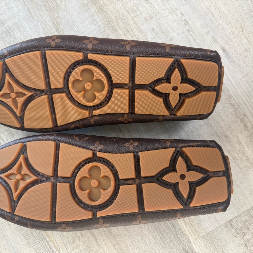 Louis Vuitton Dark Brown Monogram Loafers - Picture 2 of 7